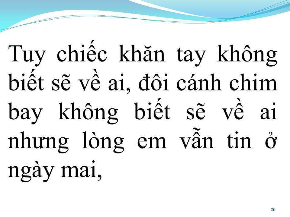 Lời bài hát CHIẾC KHĂN TAY