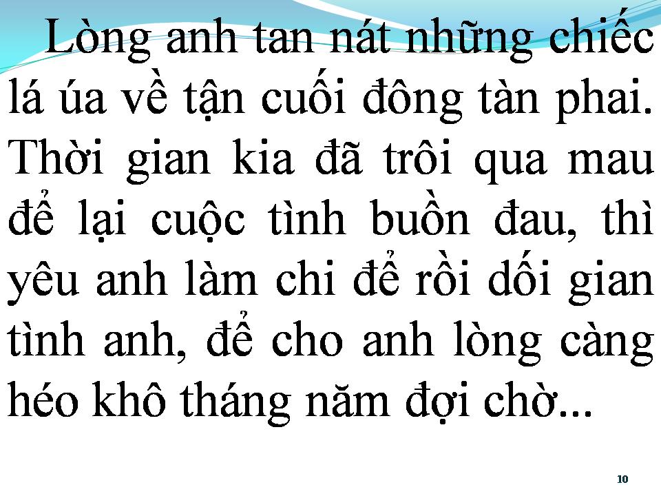 Lời bài hát CHIẾC LÁ MÙA ĐÔNG