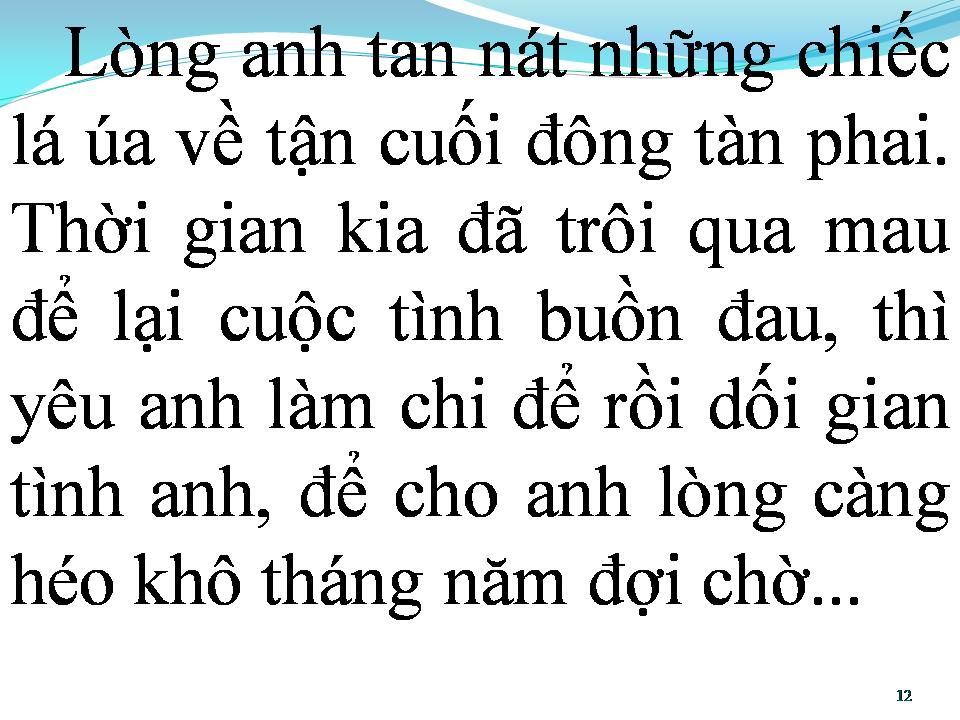 Lời bài hát CHIẾC LÁ MÙA ĐÔNG