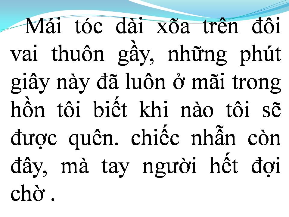 Lời bài hát CHIẾC NHẪN NGÀY XƯA