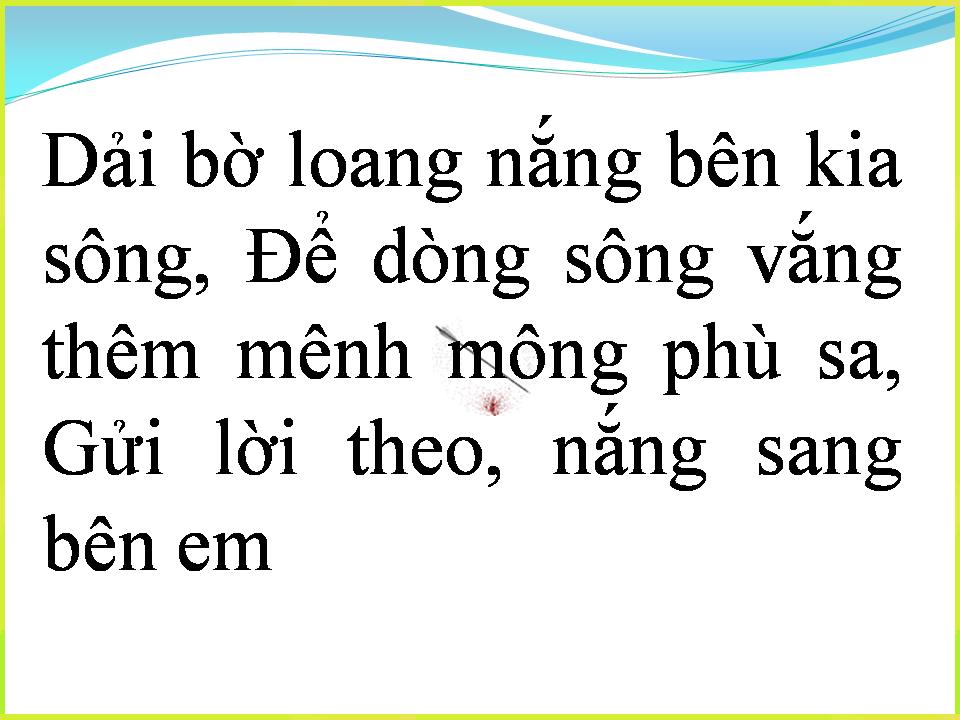 Lời bài hát CHIỀU BÊN KIA SÔNG