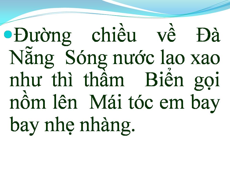 Lời bài hát CHIỀU ĐÀ NẴNG