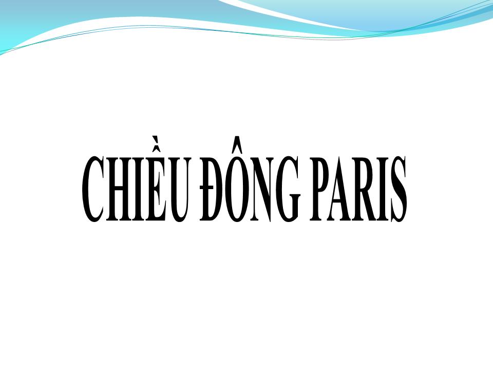 Lời bài hát CHIỀU ĐÔNG PARIS