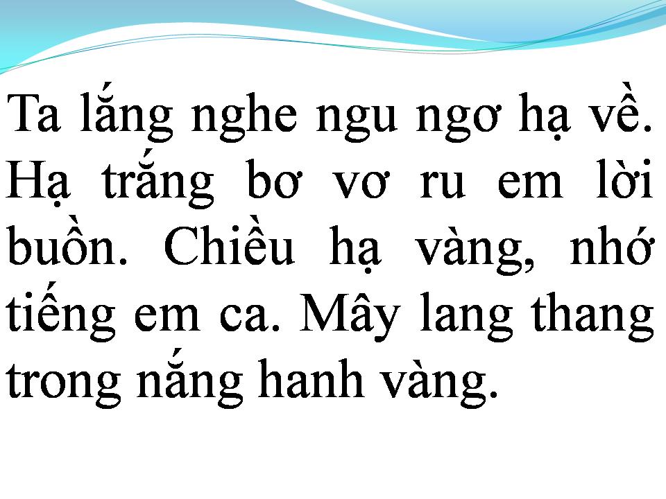 Lời bài hát CHIỀU HẠ VÀNG
