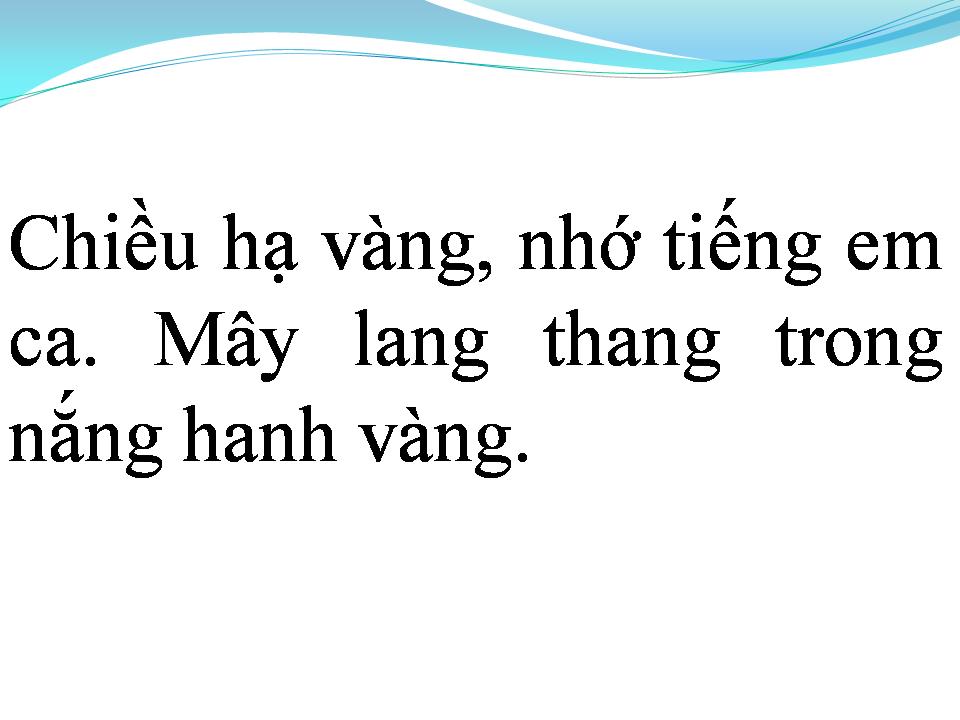 Lời bài hát CHIỀU HẠ VÀNG