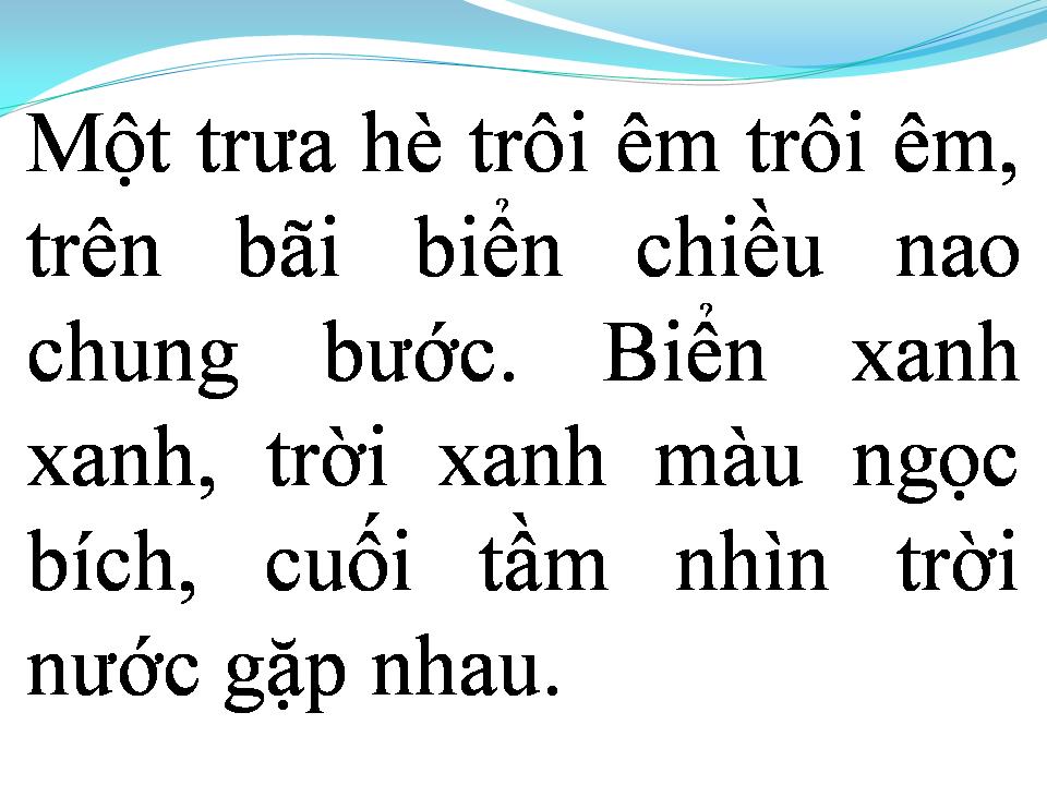 Lời bài hát CHIỀU HÈ TRÊN BÃI  BIỂN