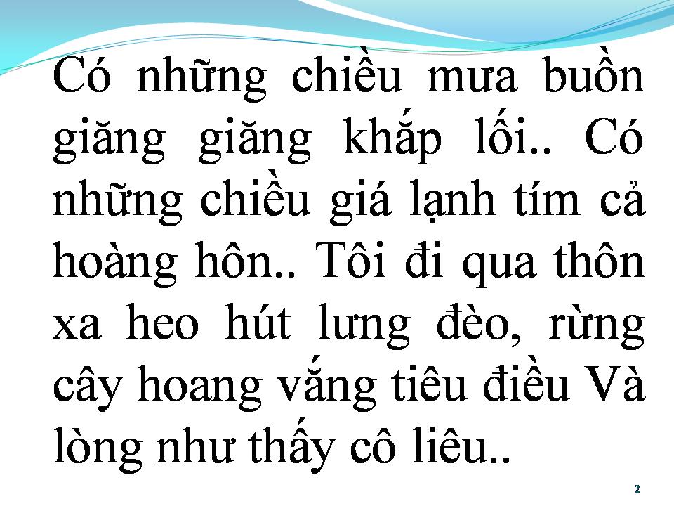 Lời bài hát CHIỀU HOANG VẮNG