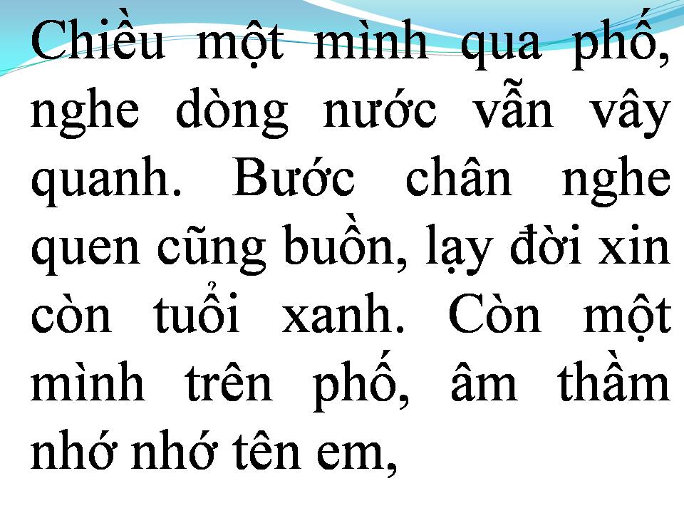 Lời bài hát CHIỀU MỘT MÌNH QUA PHỐ
