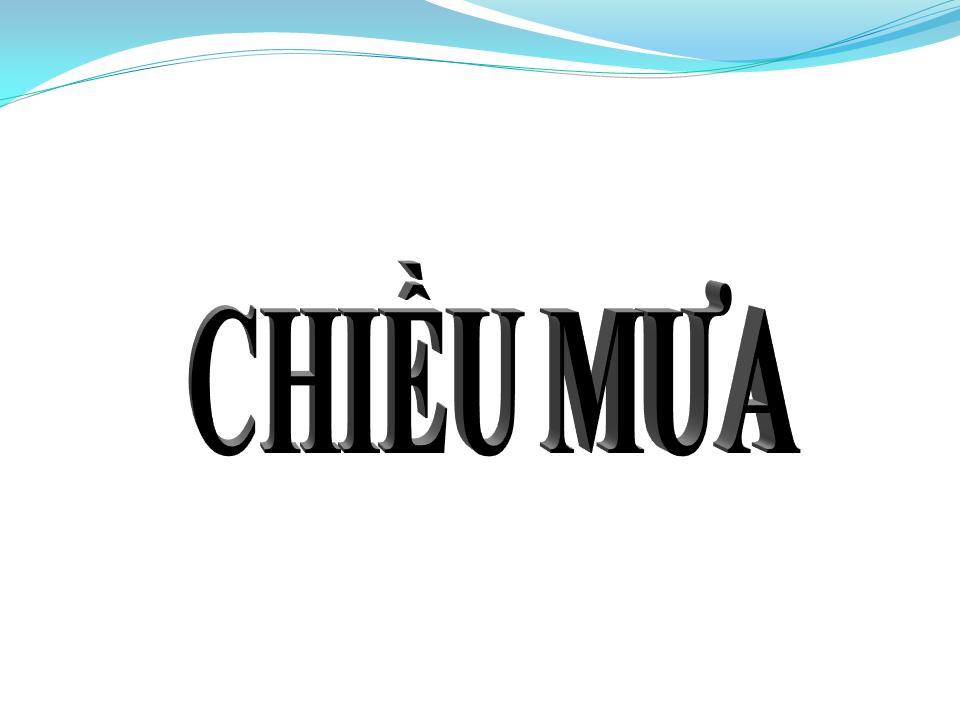 Lời bài hát CHIỀU MƯA