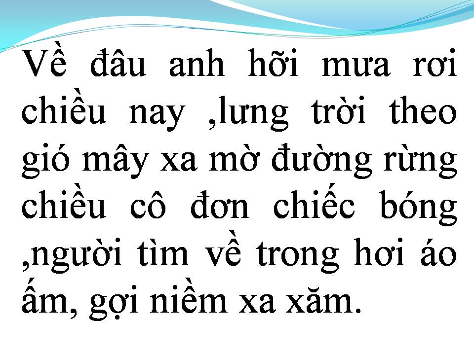 Lời bài hát CHIỀU MƯA BIÊN GIỚI