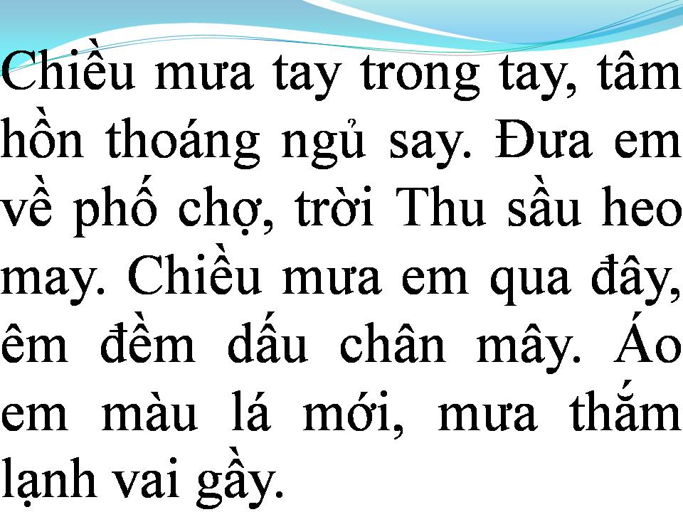 Lời bài hát CHIỀU MƯA DĨ VÃNG