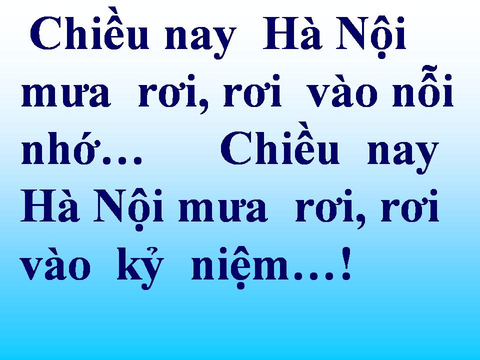 Lời bài hát CHIỀU MƯA HÀ NỘI
