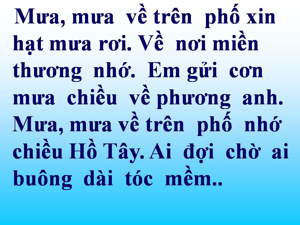 Lời bài hát CHIỀU MƯA HÀ NỘI