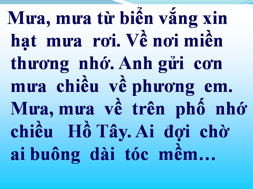 Lời bài hát CHIỀU MƯA HÀ NỘI