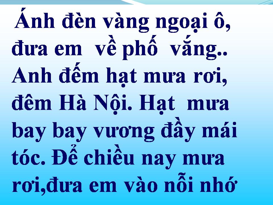 Lời bài hát CHIỀU MƯA HÀ NỘI