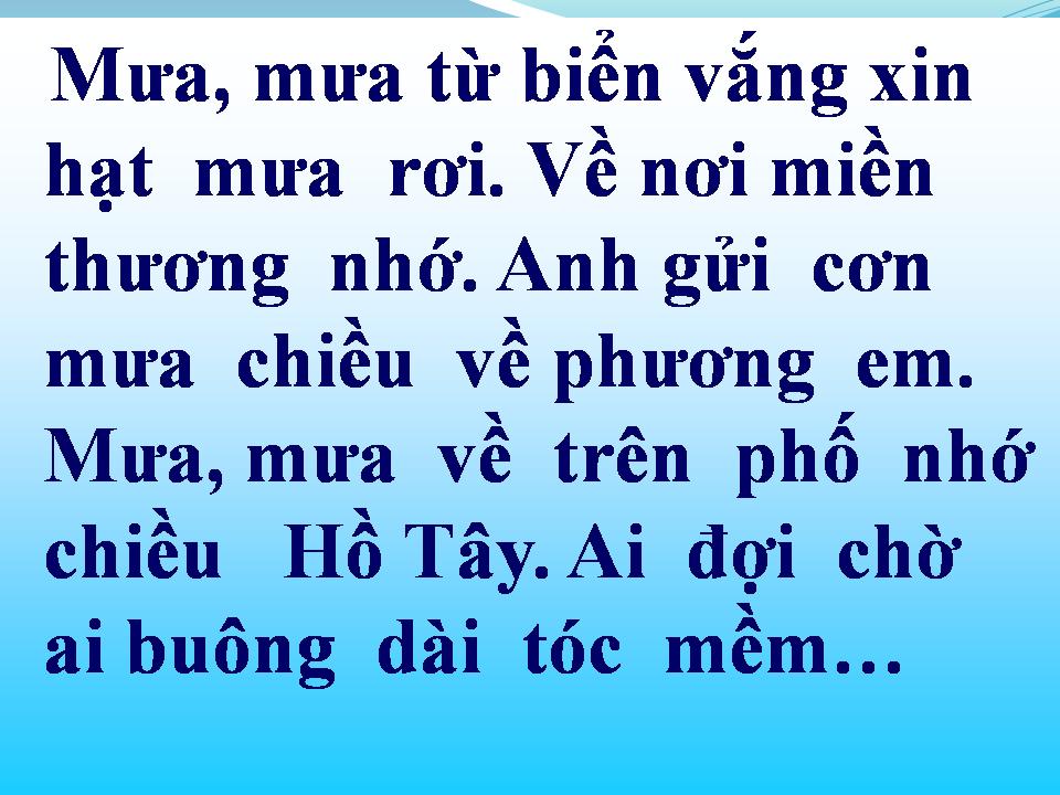Lời bài hát CHIỀU MƯA HÀ NỘI