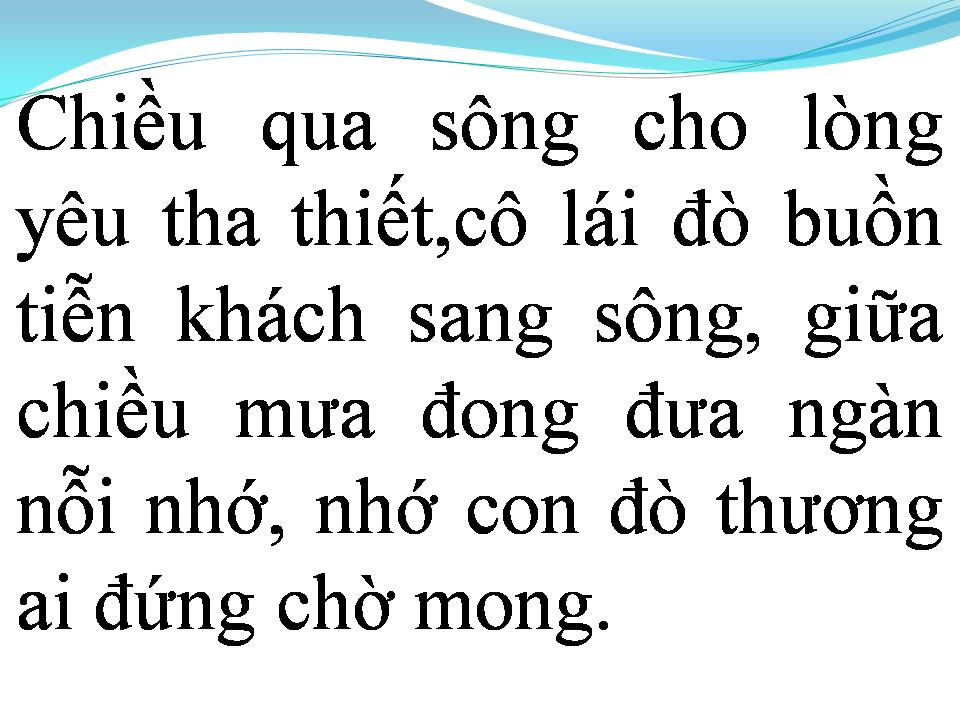 Lời bài hát CHIỀU MƯA QUA SÔNG