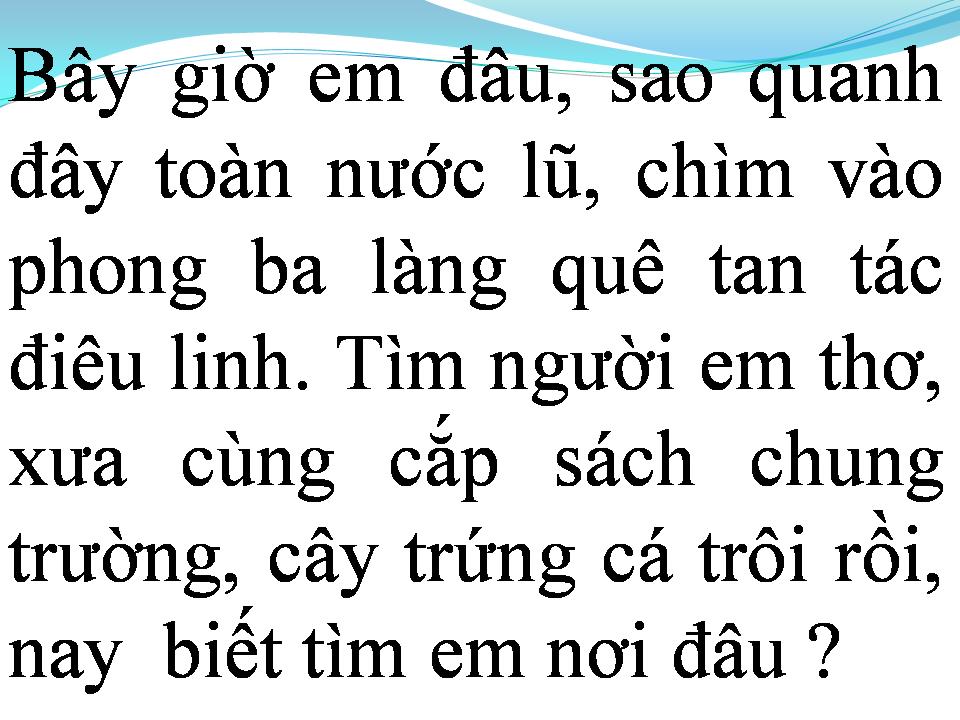 Lời bài hát CHIỀU NƯỚC LŨ