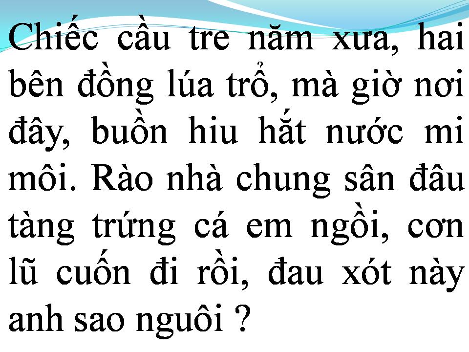 Lời bài hát CHIỀU NƯỚC LŨ