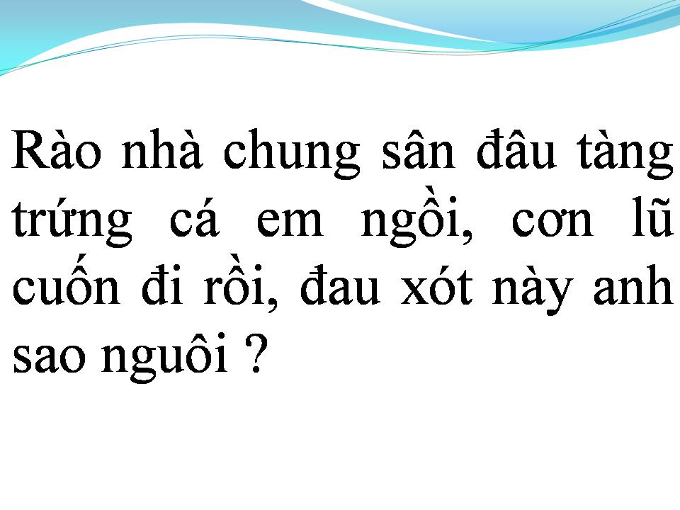 Lời bài hát CHIỀU NƯỚC LŨ