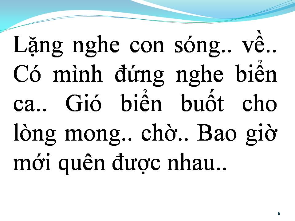 Lời bài hát CHIỀU NGHE BIỂN HÁT