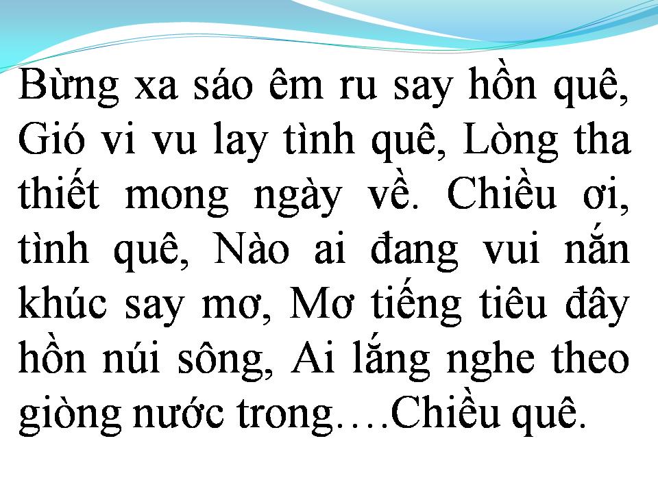 Lời bài hát CHIỀU QUÊ