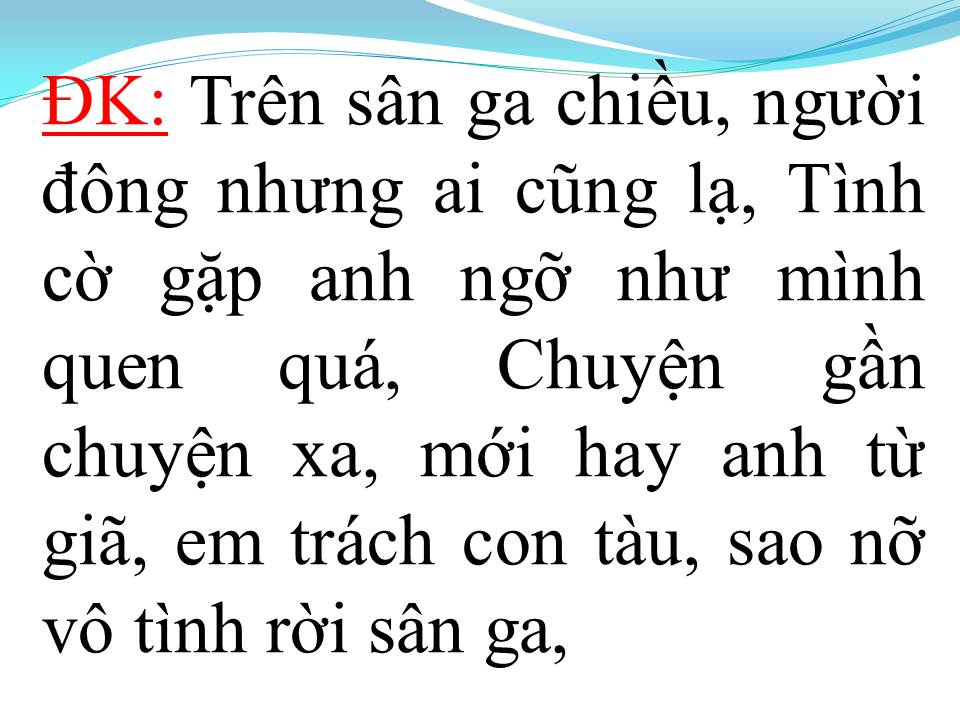 Lời bài hát CHIỀU SÂN GA