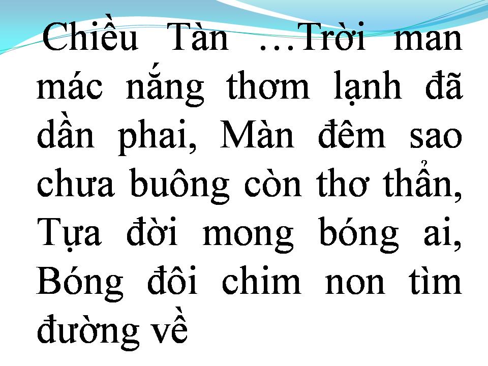 Lời bài hát CHIỀU TÀN