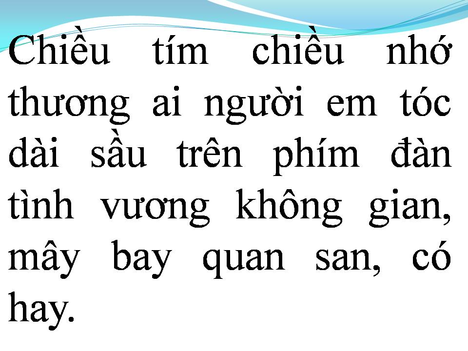 Lời bài hát CHIỀU TÍM