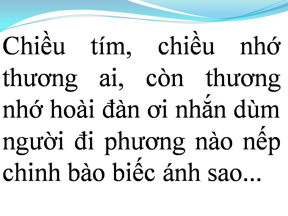 Lời bài hát CHIỀU TÍM