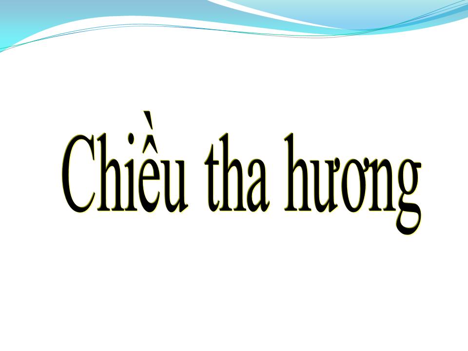 Lời bài hát CHIỀU THA HƯƠNG