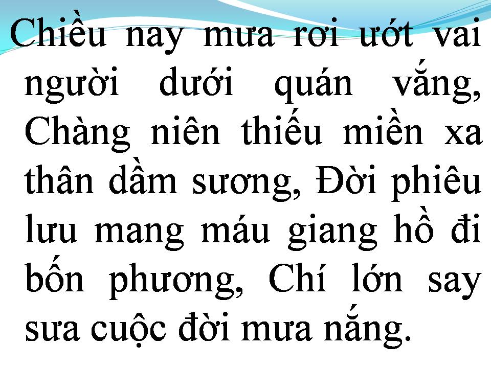 Lời bài hát CHIỀU THA HƯƠNG