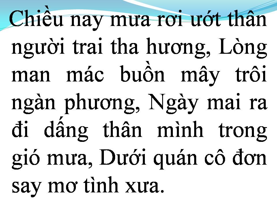 Lời bài hát CHIỀU THA HƯƠNG