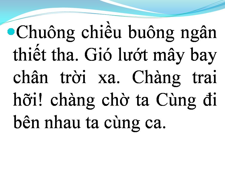 Lời bài hát CHIỀU THA HƯƠNG