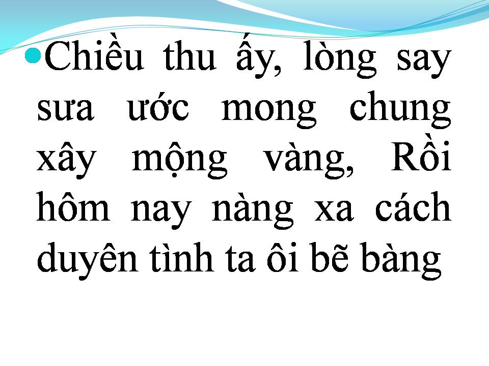 Lời bài hát CHIỀU THU ẤY