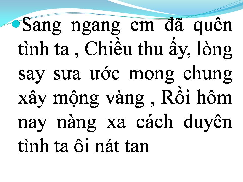Lời bài hát CHIỀU THU ẤY