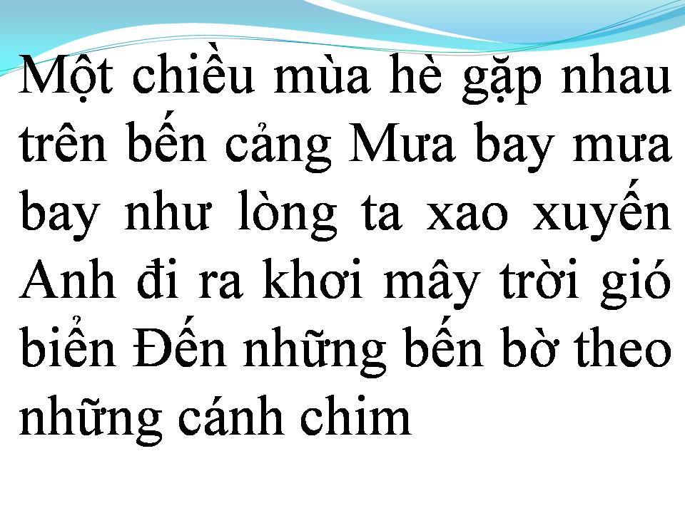 Lời bài hát CHIỀU TRÊN BẾN CẢNG