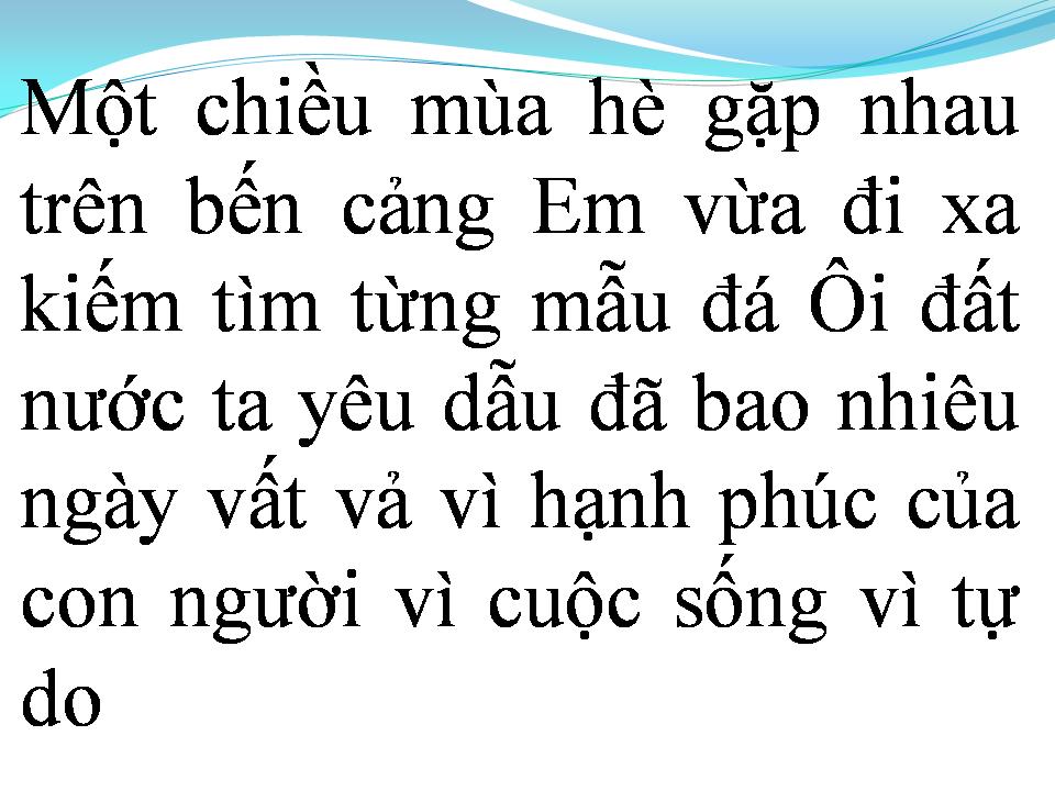 Lời bài hát CHIỀU TRÊN BẾN CẢNG