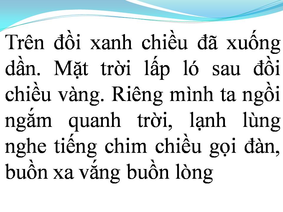 Lời bài hát CHIỀU VÀNG