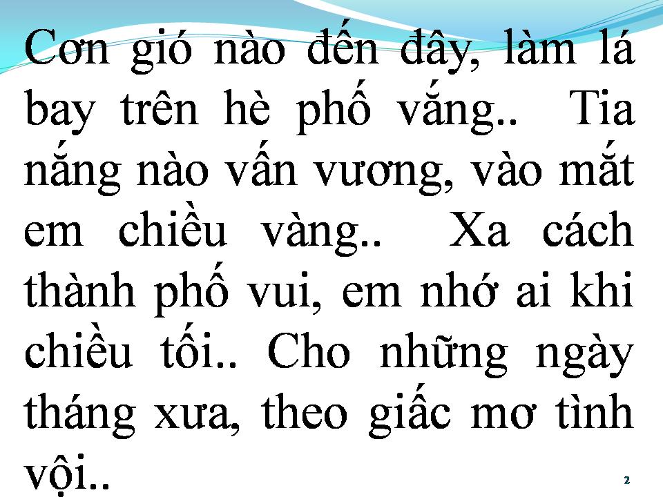 Lời bài hát CHIỀU VÀNG NHUNG NHỚ
