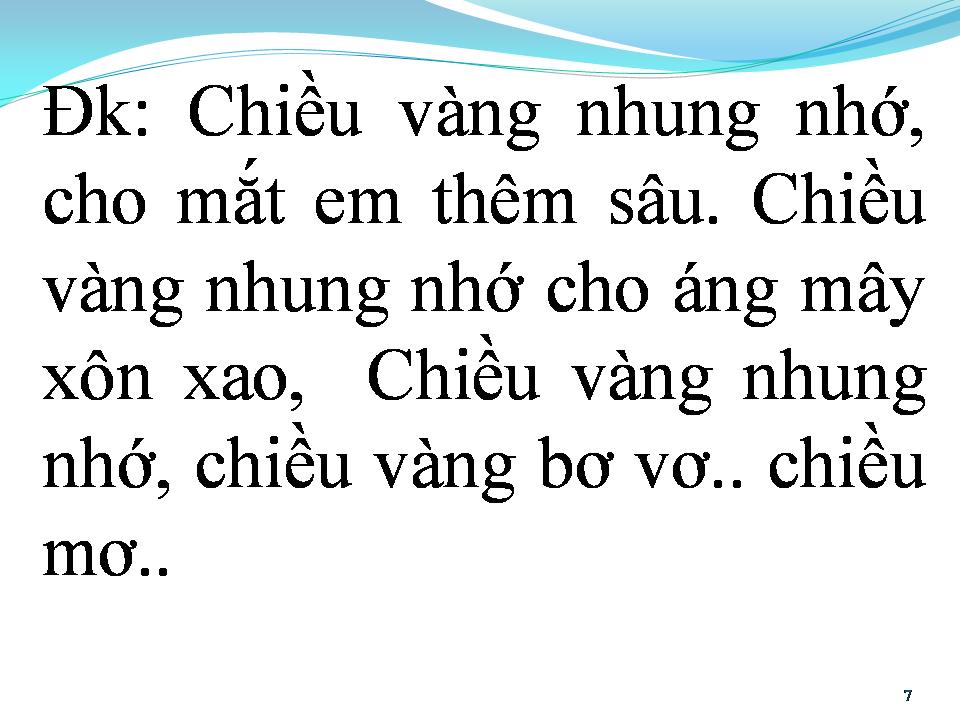 Lời bài hát CHIỀU VÀNG NHUNG NHỚ