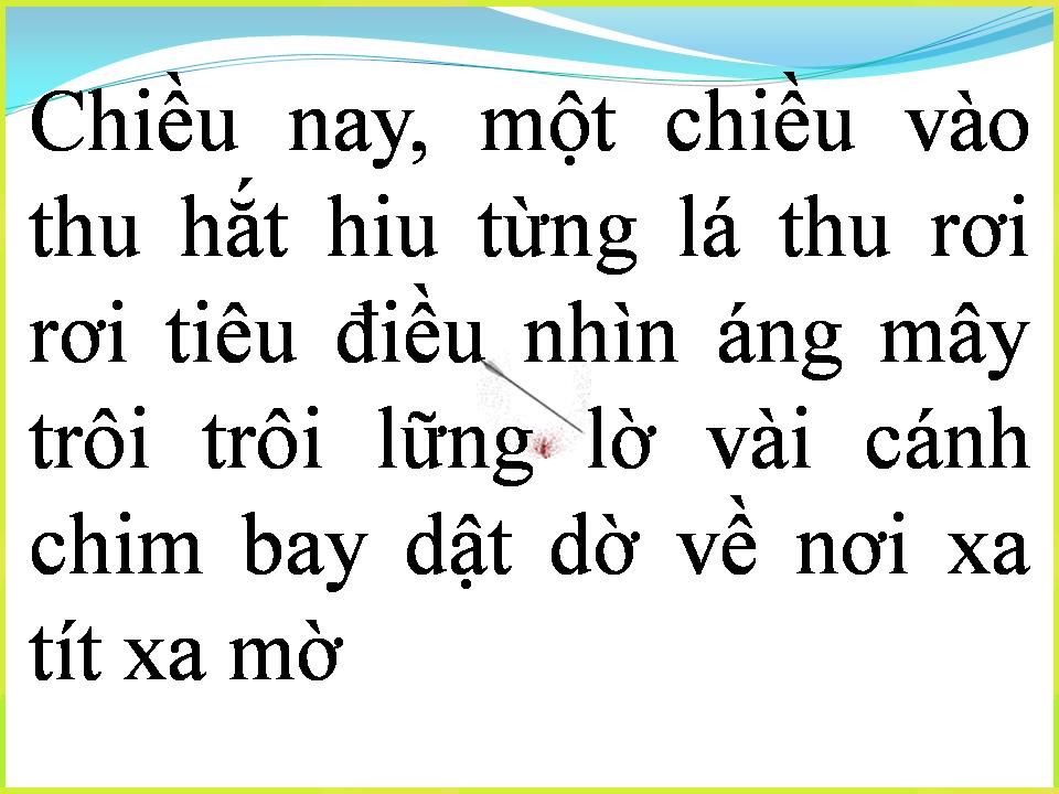 Lời bài hát CHIỀU VÀO THU