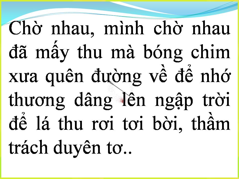 Lời bài hát CHIỀU VÀO THU