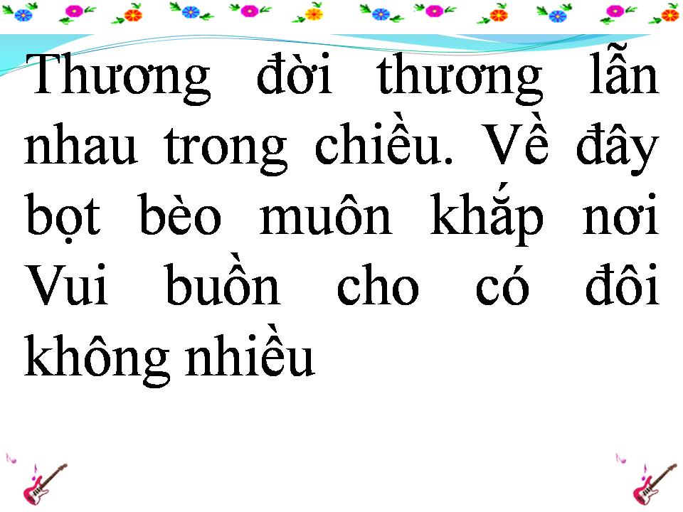 Lời bài hát CHIỀU VỀ TRÊN SÔNG