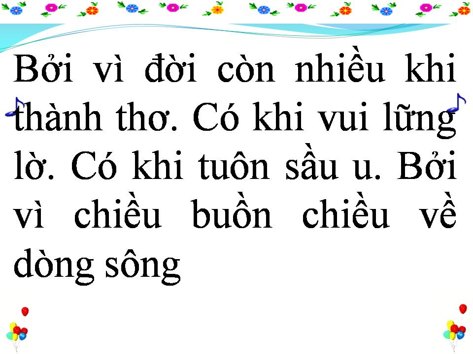 Lời bài hát CHIỀU VỀ TRÊN SÔNG