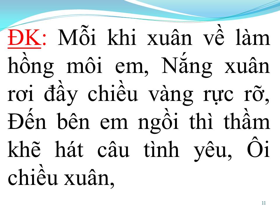 Lời bài hát CHIỀU XUÂN