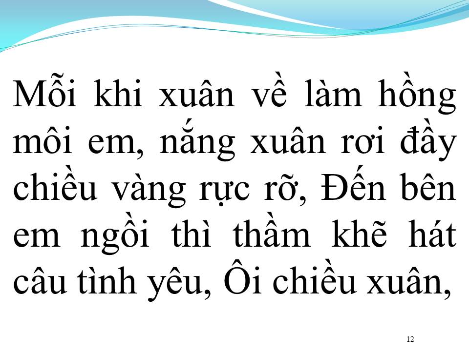 Lời bài hát CHIỀU XUÂN