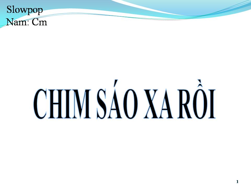 Lời bài hát CHIM SÁO XA RỒI