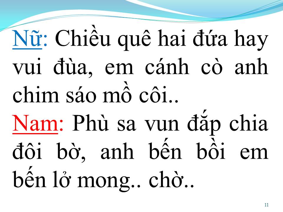 Lời bài hát CHIM TRẮNG MỒ CÔI (SONG CA)