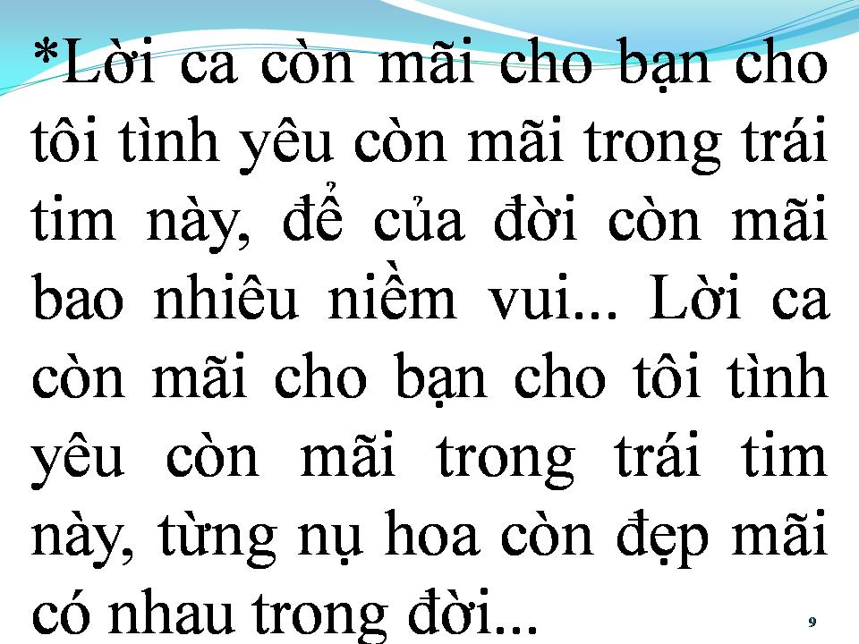 Lời bài hát CHO BẠN CHO TÔI